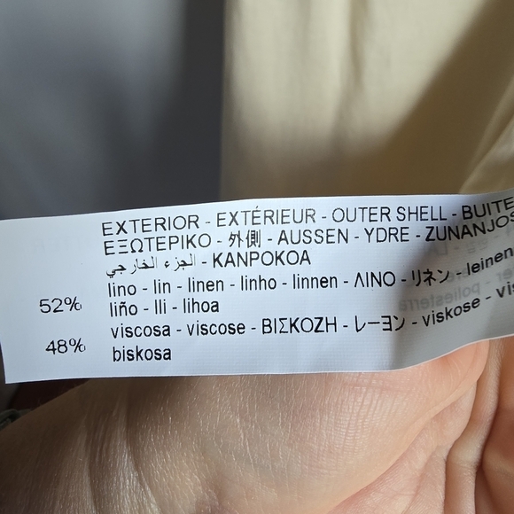 Zara, New Ivory Linen Blend Twist Strap Strappy Open Back Maxi Dress Size XXL - Picture 12 of 13